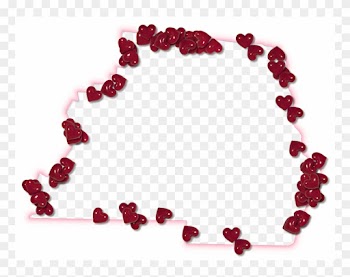 A Map Of Madison With A Pink Glow Outline And Randomly - Rose