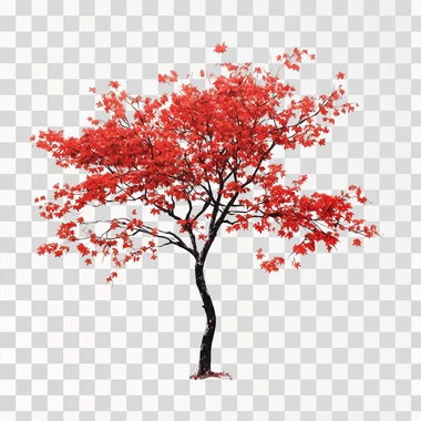 a maple tree, white background