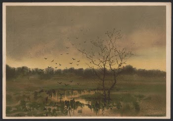 "A marsh twilight" (1887) by Harlow, | Free Photo - rawpixel