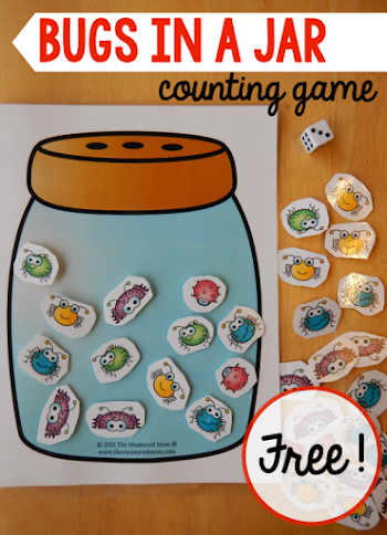 A Math Game for a Preschool Insect Theme - The Measured Mom