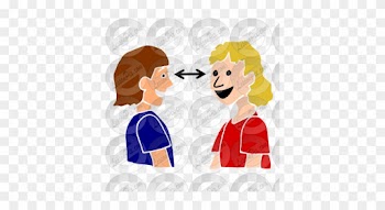 A Meeting Of The Eyes Between Two People That Expresses - Eye Contact Clipart