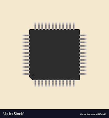A microcontroller CPU Processor vector image