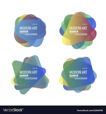 A minimalistic hipster colored frame design line vector image