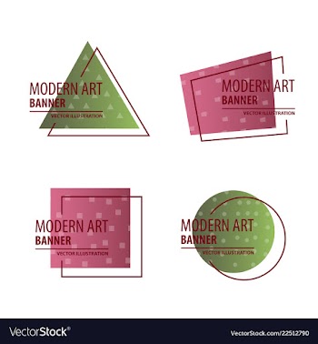 A minimalistic hipster colored frame design line vector image
