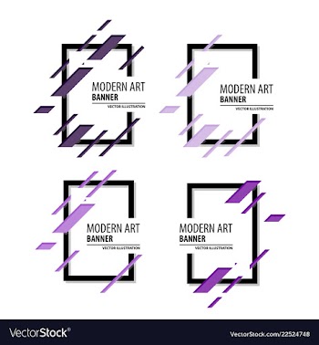 A minimalistic hipster colored frame design line vector image