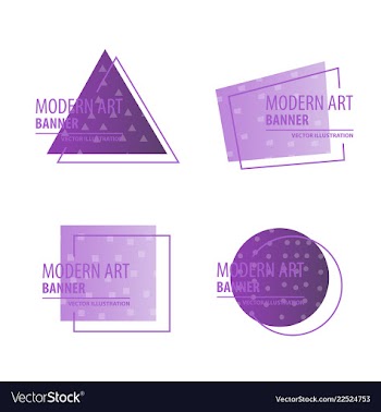 A minimalistic hipster colored frame design line vector image