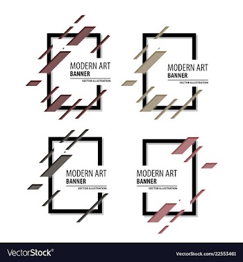 A minimalistic hipster colored frame design line vector image