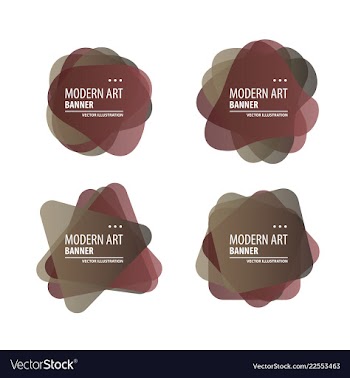 A minimalistic hipster colored frame design line vector image