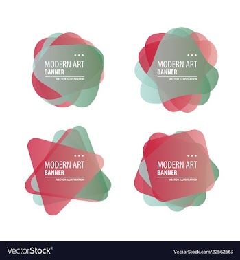A minimalistic hipster colored frame design line vector image
