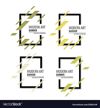 A minimalistic hipster colored frame design line vector image