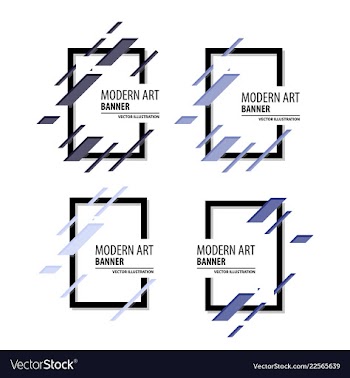 A minimalistic hipster colored frame design line vector image