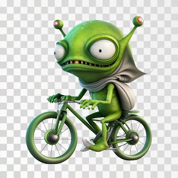 A monster riding a vehicle, PNG transparent background