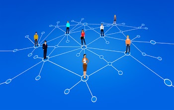  A Network of People - Business People - Abstract Illustration 