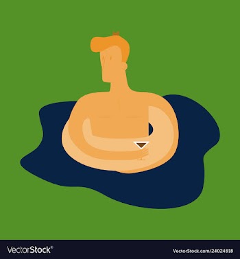 A of trendy young people having a pool party vector image