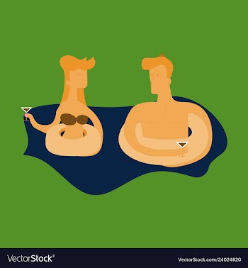 A of trendy young people having a pool party vector image
