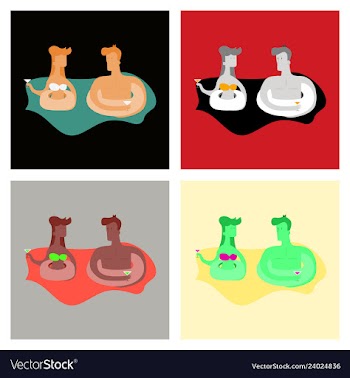 A of trendy young people having a pool party vector image
