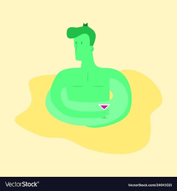A of trendy young people having a pool party vector image