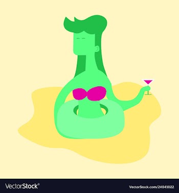 A of trendy young people having a pool party vector image
