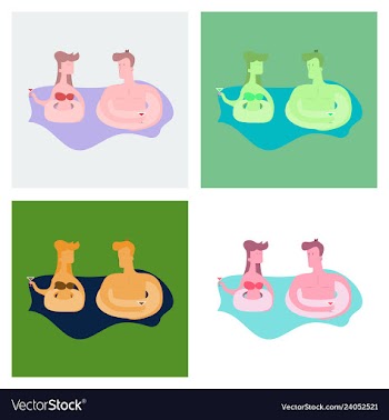 A of trendy young people having a pool party vector image