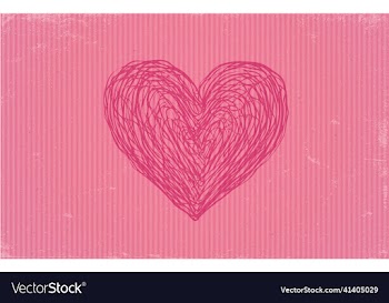 a old craft paper with pink heart