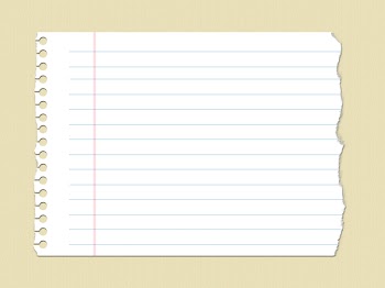 A page of ruled notebook paper for horizontal designs