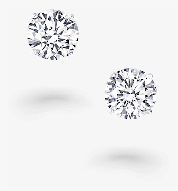 A Pair Of Classic Graff Round Diamond Stud Earrings - Diamond PNG ...