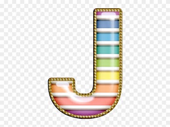A Pastel Striped J - Alphabet