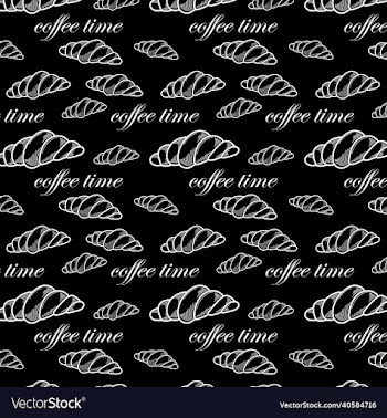 a pattern with croissants for coffee shop