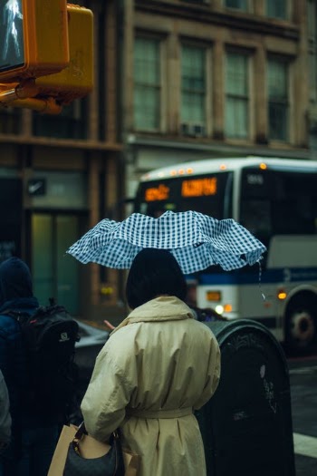 A Person in Beige Coat Holding Umbrella Walking on Street · Free Stock Photo
