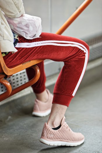 A person Wearing Pink Shoes