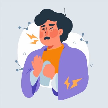 A person with a cold illustration Free Vector