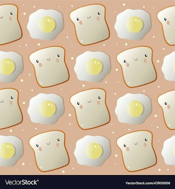 a piece of bread with scrambled eggs cute children