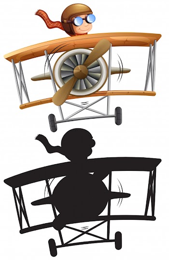 A pilot riding classic plane