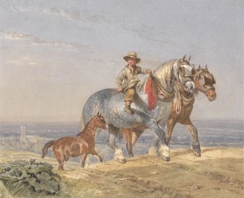 A Ploughboy Riding One of a Pair | Free Photo - rawpixel
