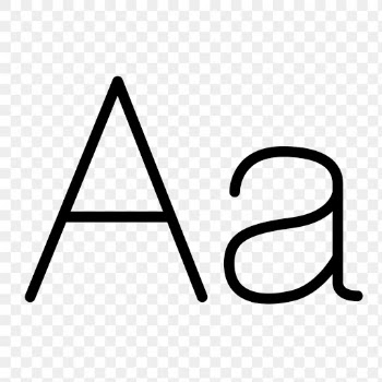 A png alphabet text icon in outline style | Free stock illustration | High Resolution graphic