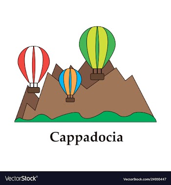 A popular turkish travel destination cappadocia vector image