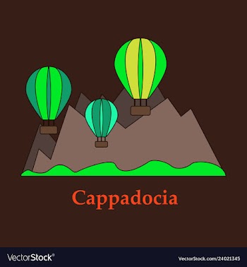 A popular turkish travel destination cappadocia vector image