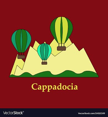 A popular turkish travel destination cappadocia vector image