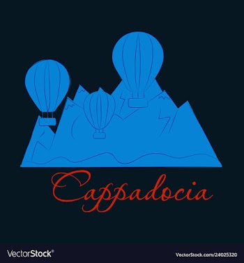 A popular turkish travel destination cappadocia vector image