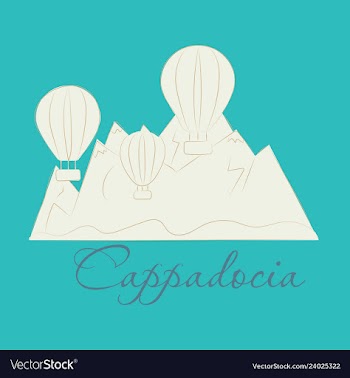 A popular turkish travel destination cappadocia vector image