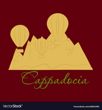 A popular turkish travel destination cappadocia vector image