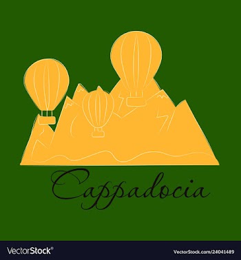 A popular turkish travel destination cappadocia vector image