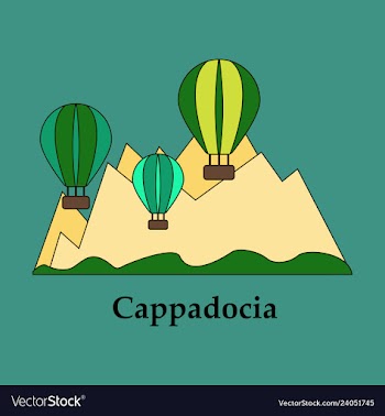 A popular turkish travel destination cappadocia vector image