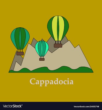 A popular turkish travel destination cappadocia vector image