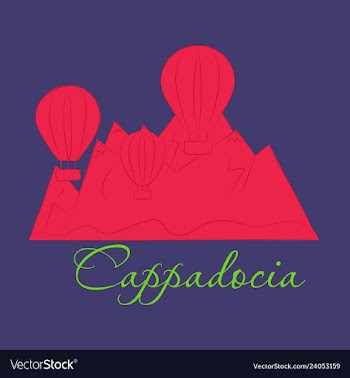 A popular turkish travel destination cappadocia vector image