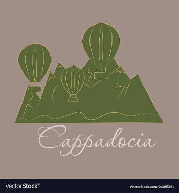 A popular turkish travel destination cappadocia vector image