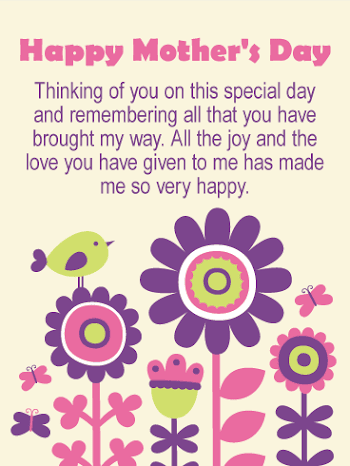 A pretty bird, a butterfly, and flowers of purple, pink, and green ...