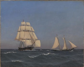 A privateer schooner eluding a pursuing | Free Photo - rawpixel