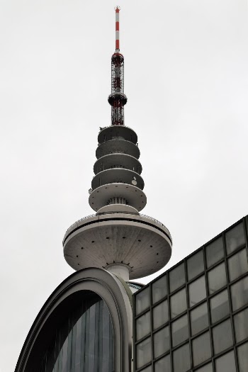 A rainy day in Hamburg with a different view from the Hamburger fairground .