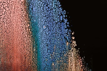 A residue after the fire and ice planet. Done with the baking paper swipe technique.